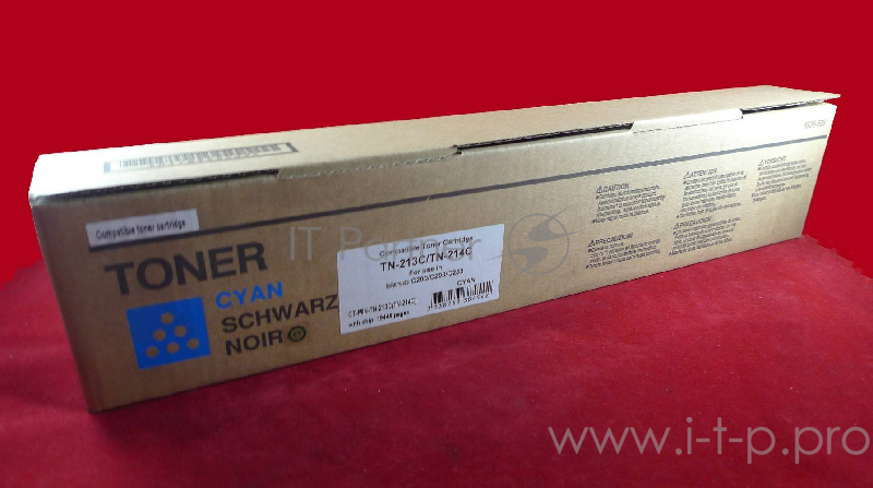 Тонер Konica-Minolta bizhub C200/C203/C253 cyan TN-213C/TN-214C (туба 374г) JPN