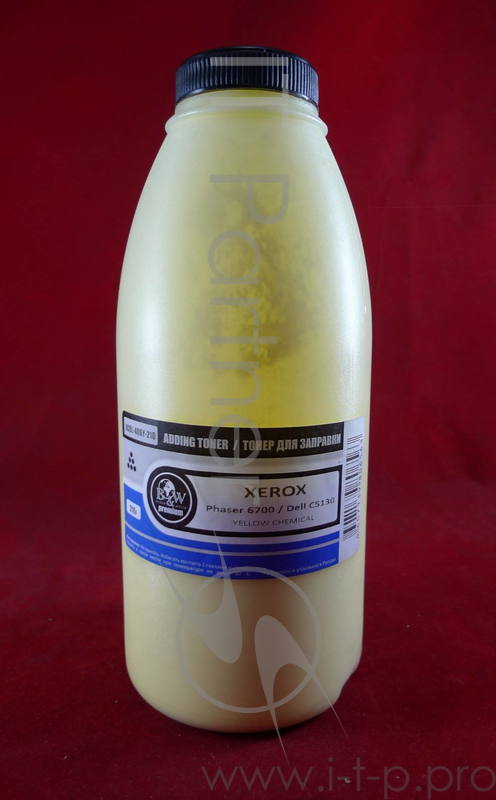 Тонер XEROX Phaser 6700 / Dell C5130 Yellow химический (фл. 210г) BW Premium фас. Россия