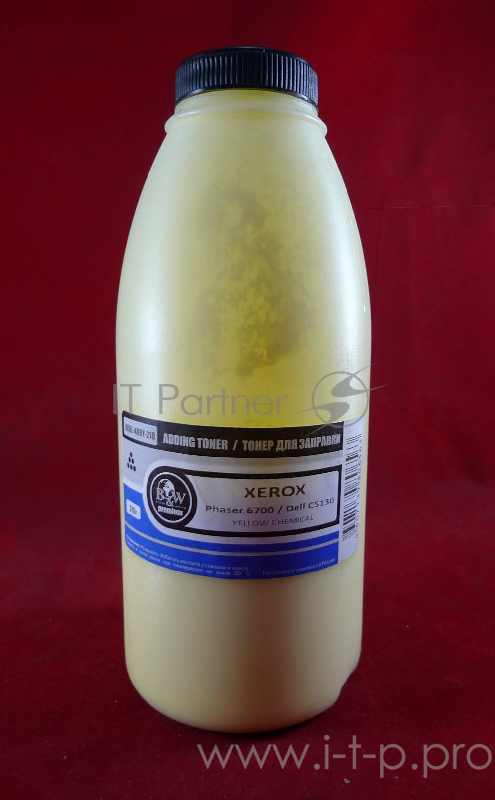 Тонер XEROX Phaser 6700 / Dell C5130 Yellow химический (фл. 210г) BW Premium фас. Россия