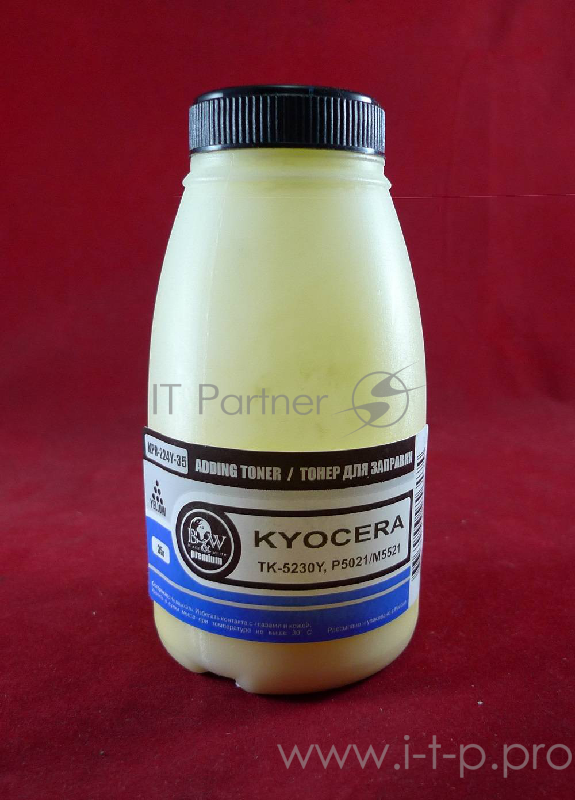 Тонер для Kyocera TK-5230Y, P5021/M5521 Yellow (фл. 35г) 2.2K B&W Premium фас. Россия