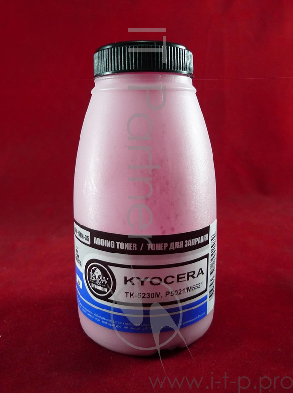 Тонер для Kyocera TK-5230M, P5021/M5521 Magenta (фл. 35г) 2.2K B&W Premium фас. Россия