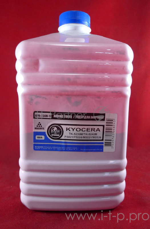Тонер для Kyocera TK-5220M/TK-5230M/TK-5240M, P5021/P5026/M5521/M5526 Magenta (кан. 1кг) Black&White Premium