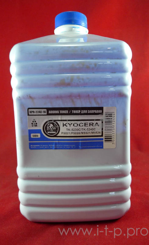 Тонер для Kyocera TK-5220C/TK-5230C/TK-5240C, P5021/P5026/M5521/M5526 Cyan (кан. 1кг) Black&White Premium