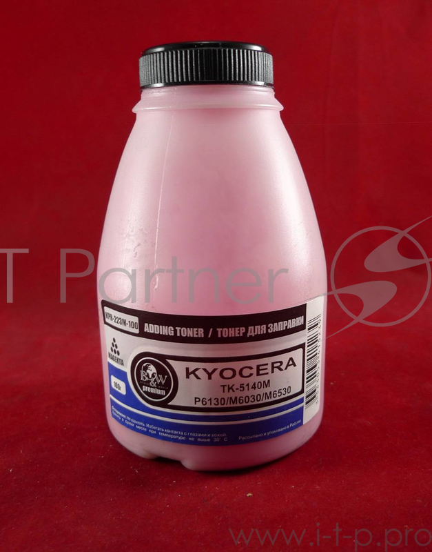 Тонер для Kyocera TK-5140M, P6130/M6030/M6530 Magenta (фл. 100г) 5K Black&White Premium