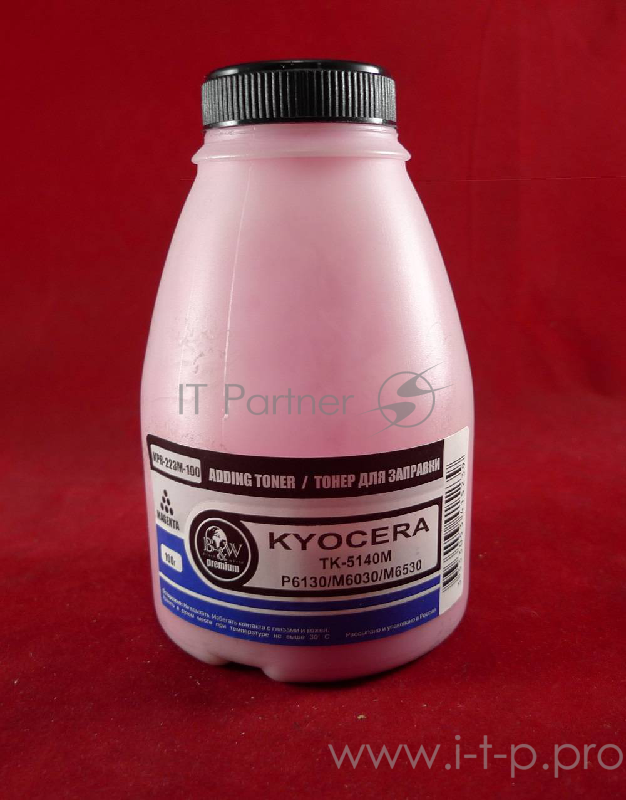 Тонер для Kyocera TK-5140M, P6130/M6030/M6530 Magenta (фл. 100г) 5K Black&White Premium