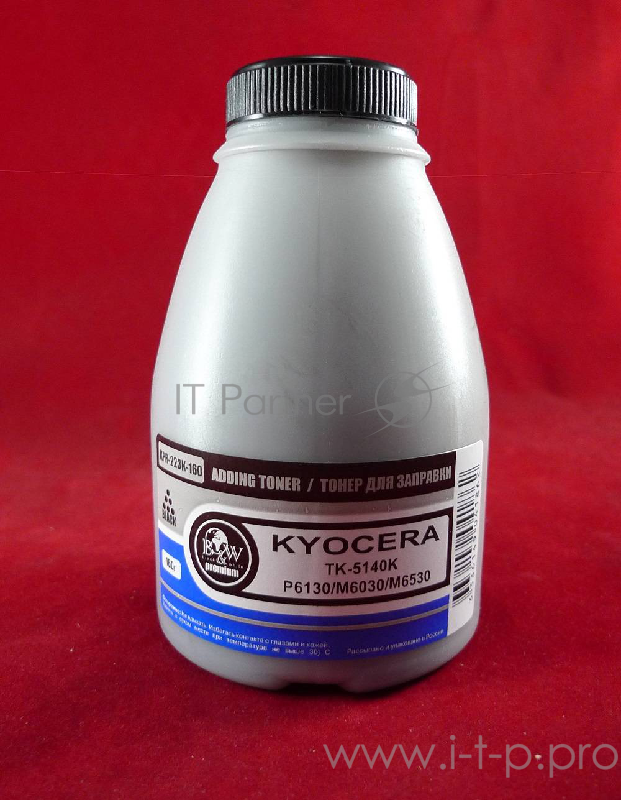 Тонер для Kyocera TK-5140K, P6130/M6030/M6530 Black (фл. 160г) 7K Black&White Premium