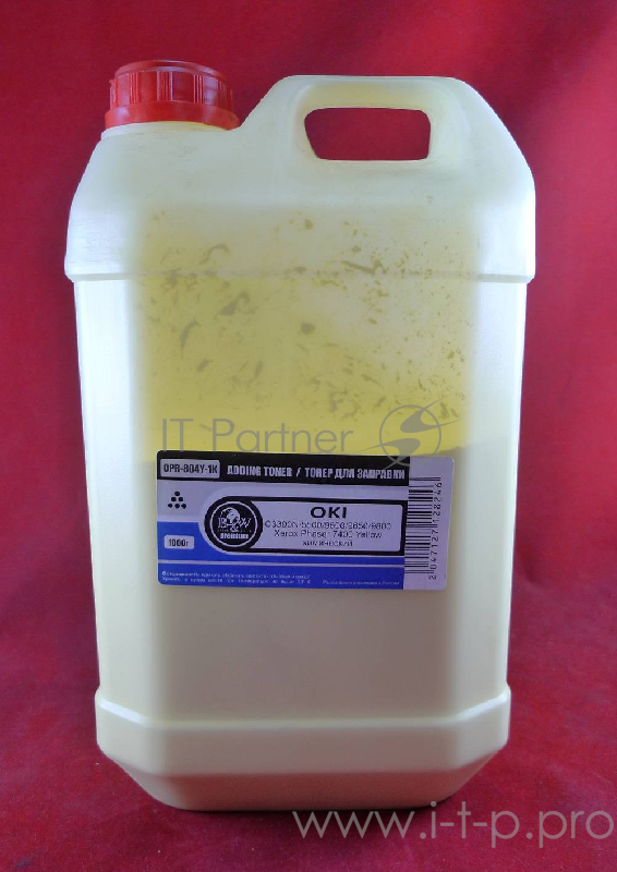 Тонер OKI C3300N/5500/9600/9650/9800, Xerox Phaser 7400 Yellow химический (кан. 1кг) B&W Premium фас. Россия