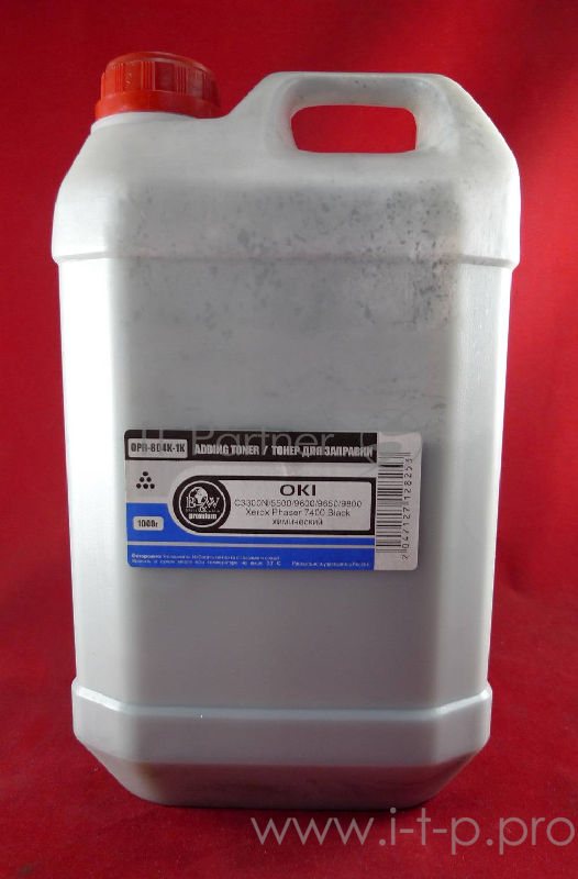 Тонер OKI C3300N/5500/9600/9650/9800, Xerox Phaser 7400 Black химический (кан. 1кг) B&W Premium фас. Россия