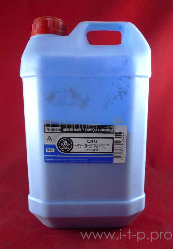 Тонер OKI C3300N/5500/9600/9650/9800, Xerox Phaser 7400 Cyan химический (кан. 1кг) B&W Premium фас. Россия