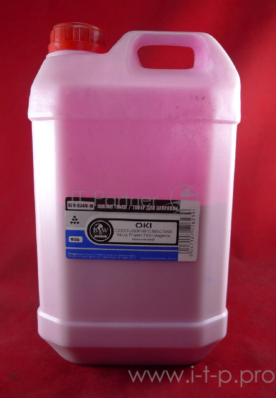 Тонер OKI C3300N/5500/9600/9650/9800, Xerox Phaser 7400 Magenta химический (кан. 1кг) B&W Premium фас. Россия