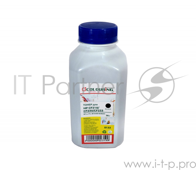 Тонер CF217/CF218/CF230/CF233 для принтеров HP LJ Pro M102/M130/M104/M106/M203 1000 гр (S122) Colouring Фас РФ