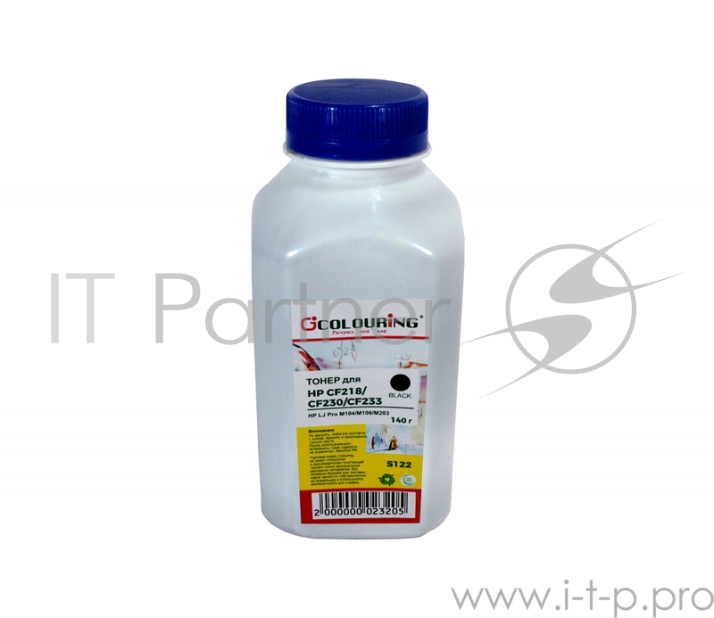 Тонер CF217/CF218/CF230/CF233 для принтеров HP LJ Pro M102/M130/M104/M106/M203 140 гр (S122) Colouring Фас РФ (СПБ)