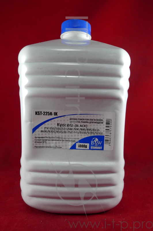 Тонер для Kyocera TK-550/580/590/880/895/8115/86 Black (Tomo VF03-K) (кан. 1кг) Black&White Standart