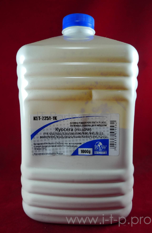 Тонер для Kyocera TK-550/580/590/880/895/8115/86 Yellow (Tomo VF03-Y) (кан. 1кг) Black&White Standart