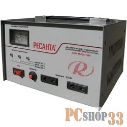 Ресанта Стабилизаторы напряжения Ресанта АСН-1 500/1-ЭМ 63/1/3 Стабилизатор {220В±2%, Габариты 210х190х150, Вес 6 кг}