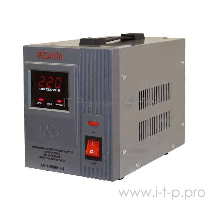 Ресанта Стабилизаторы напряжения Ресанта АСН-2 000/1-Ц 63/6/4 Стабилизатор {220В±8%, Габариты 237х140х170, Вес 5 кг} 4607076037655