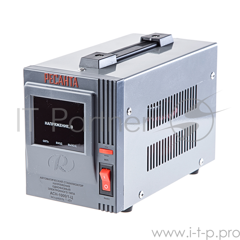 Ресанта Стабилизаторы напряжения Ресанта АСН-1 000/1-Ц 63/6/2 Стабилизатор {220В±8%, Габариты 237х140х170, Вес 4 кг} 4607076037617