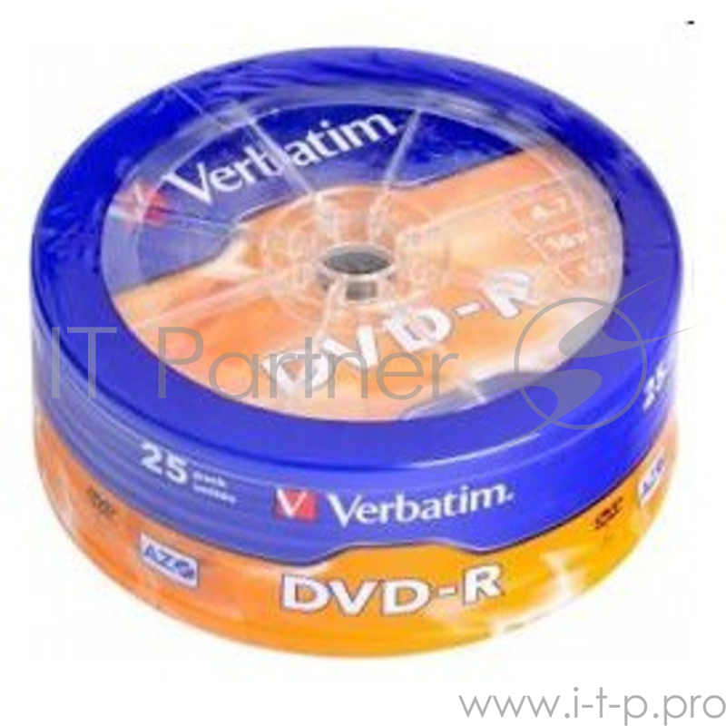 Диск DVD-R 4.7ГБ 16x Verbatim 43730 (25шт./уп.)