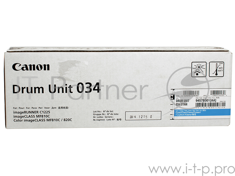 Фотобарабан Canon C-EXV034C cyan голубой, 34000 стр, для iR C1225/iF