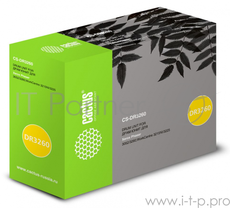 Фотобарабан Cactus 101R00474 CS-DR3260 черный (10000стр.) для Xerox PH 3052/3260WC 3215/3225
