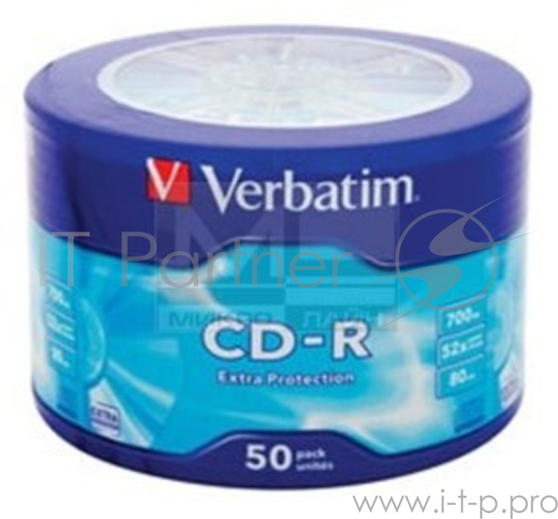 Диск CD-R 700МБ 52x Verbatim 43728 (50шт./уп.)
