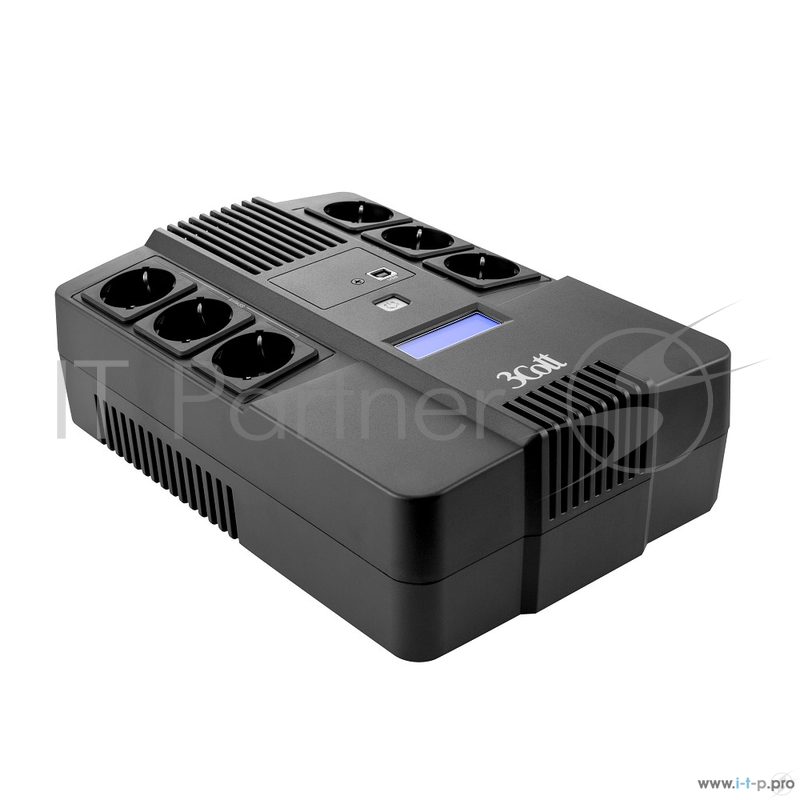 3кот 3Cott ИБП Cascade Line 3Cott-650-CDL 650VA/390W Display,USB,AVR,RJ11,RJ45 (3+3 Euro){0501854}