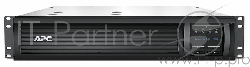 ИБП APC Smart-UPS 750VA SMT750RMI2U {Line-Interactive, RU 2U, IEC, LCD, USB}