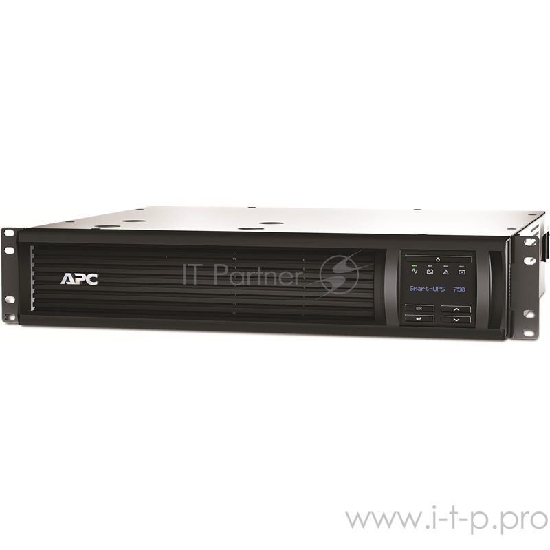 ИБП APC Smart-UPS 750VA SMT750RMI2U {Line-Interactive, RU 2U, IEC, LCD, USB}