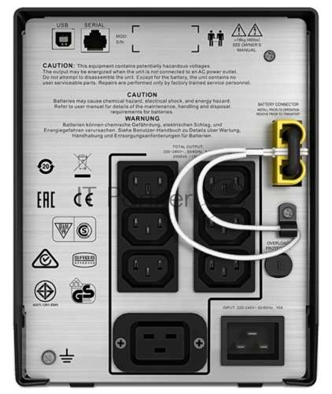 ИБП APC Smart-UPS C 2000VA SMC2000I {Line-Interactive, Tower, IEC, LCD, USB}