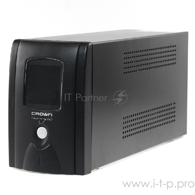 ИБП CROWN ИБП CMU-SP650EURO LCD USB {650VA, металл, 1x12V/7AH, розетки 2*EURO+3*IEC } CM000001870