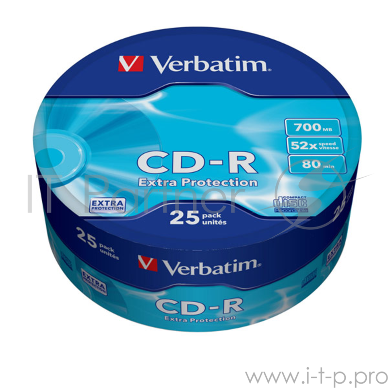 Диск CD-R 700МБ 52x Verbatim 43726 (25шт./уп.)