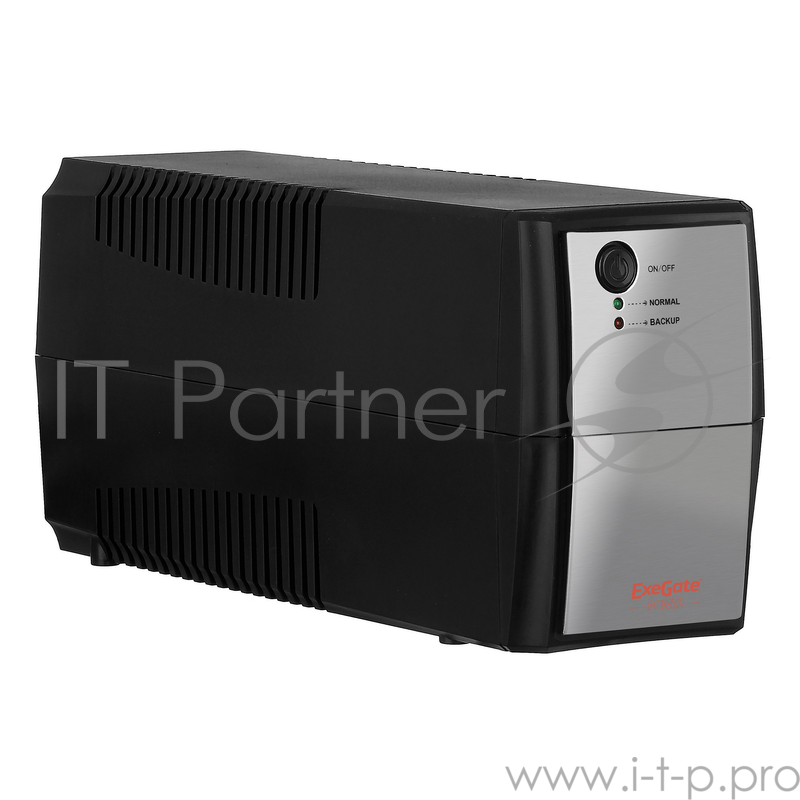 ИБП Exegate EP254852RUS ИБП Exegate Power Back BNB-600 600VA, Black-Silver, 2 евророзетки