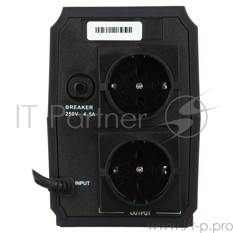 ИБП Exegate EP254852RUS ИБП Exegate Power Back BNB-600 600VA, Black-Silver, 2 евророзетки