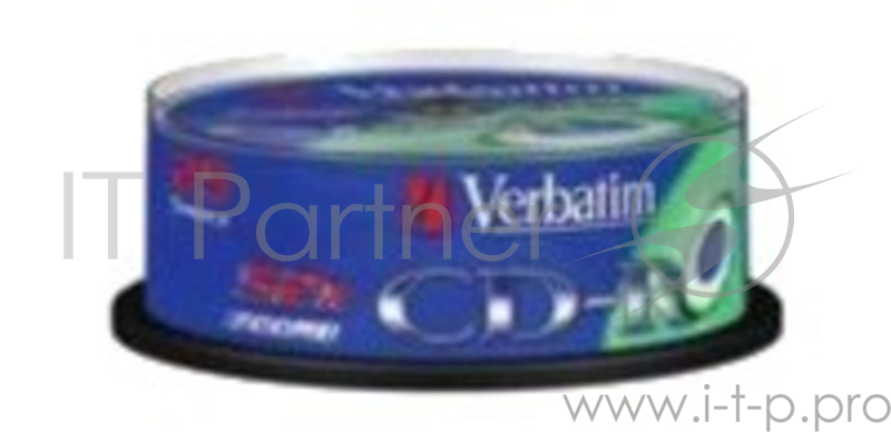 Диск CD-R 700МБ 52x Verbatim 43432, пласт.коробка, на шпинделе (25шт./уп.)