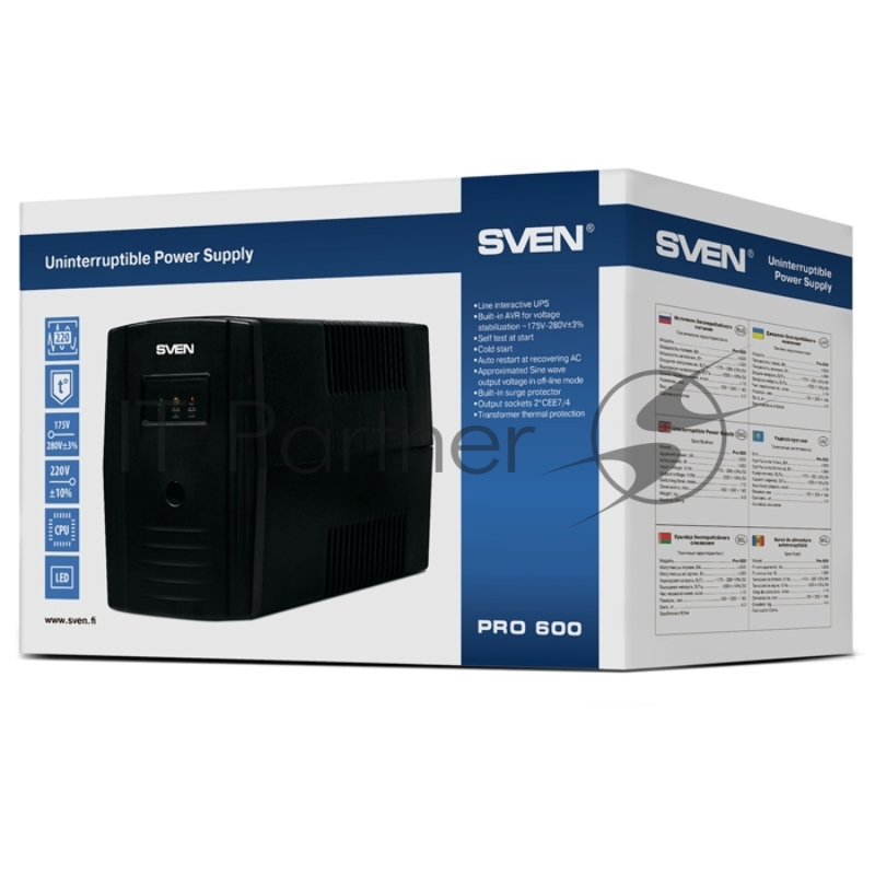 ИБП SVEN Источник бесперебойного питания SVEN Pro 600
