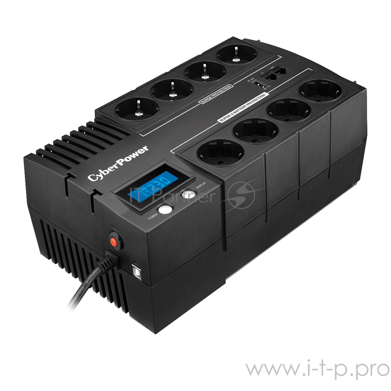 ИБП UPS CyberPower Brics BR1200ELCD 1200VA/720W USB/RJ11/45 (4+4 EURO)