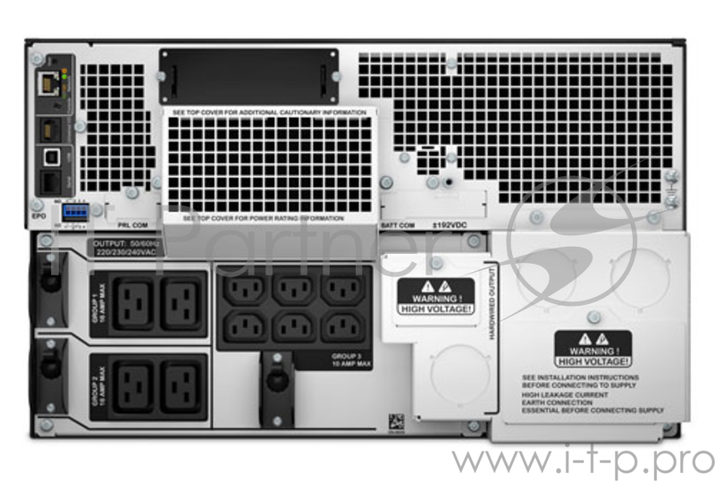 ИБП APC Smart-UPS SRT RM SRT10KRMXLI Black {10000VA/10000W, On-Line, Extended-run, Rack 6U (Tower convertible), Pre-Inst. Web/SNMP, with PC Business}