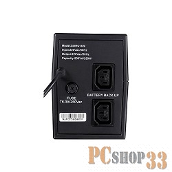 ИБП KRAULER SOHO-500, line-interactive, 500Ва (250Вт), 4 розетки IEC320, RJ11, USB2.0, чёрный {81127}