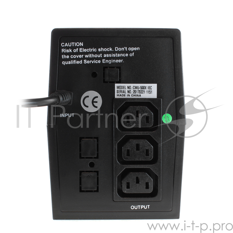 ИБП CROWN ИБП CMU-500XIEC {480 ВА / 240 Вт Off-Line 3 х IEC-320 , 12V/4,5AH х 1 пластик}