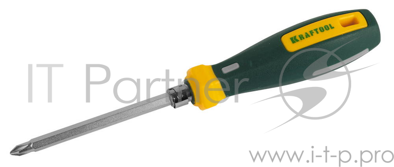 Отвертки Отвертка KRAFTOOL универсальная с двусторонним стержнем, PH № 0-1-2-3, PZ № 1-2-3, SL 6мм, 8-в-1 26168
