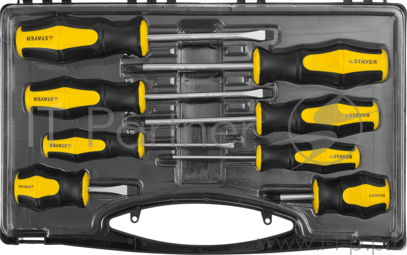 Ручной инструмент Набор STAYER MASTER HERCULES: Отвертки , Cr-V, эргономичная двухкомпонентная рукоятка, 8шт 25055-H8_z02