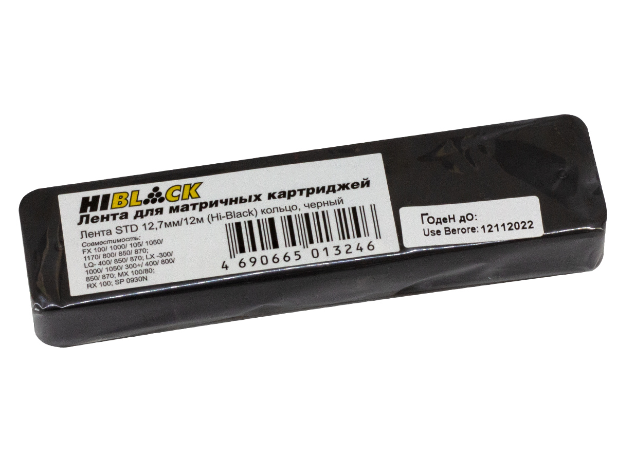 Расходные материалы Hi-Black Лента STD 12,7мм/12м (Hi-Black) кольцо, черный