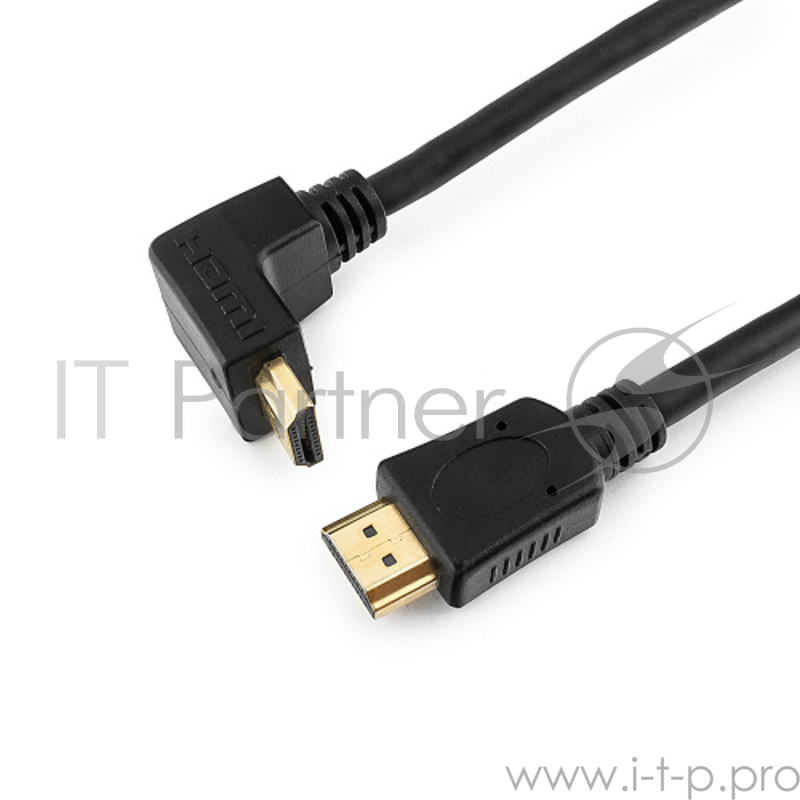 Кабель Кабель HDMI Gembird, 4.5м, v1.4, 19M/19M, угл. раз.,черный, позол.раз., экран, пакет CC-HDMI490-15