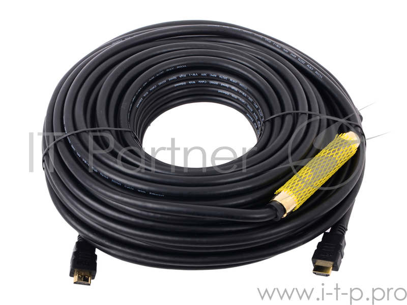 Кабель VCOM VHD6020D-30MB Кабель HDMI 19M/M ver:1.4+3D, 30m, позолоченные контакты, 2 фильтра 6937510810499