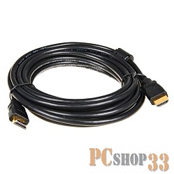 Кабель HDMI / DVI 5bites APC-014-010 Кабель HDMI M / HDMI M V1.4b, высокоскоростной, ethernet+3D, зол.разъемы, ферр.кольца, 1м.