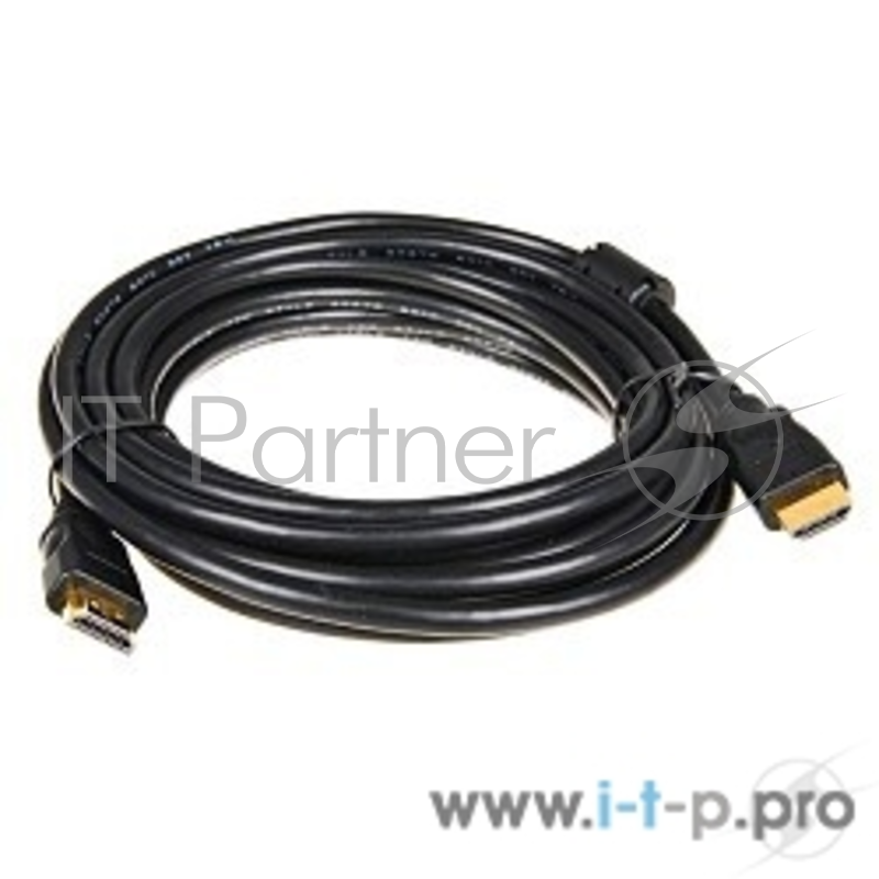 Кабель HDMI / DVI 5bites APC-014-050 Кабель HDMI M / HDMI M V1.4b, высокоскоростной, ethernet+3D, зол.разъемы, ферр.кольца, 5м.
