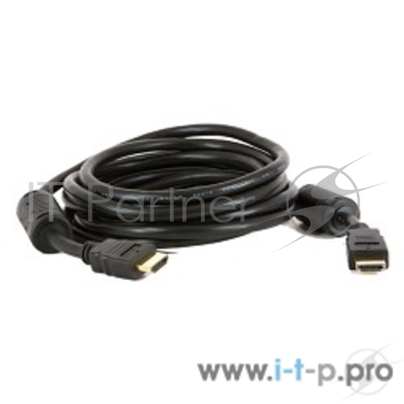 Кабель HDMI / DVI 5bites APC-014-075 Кабель HDMI M / HDMI M V1.4b, высокоскоростной, ethernet+3D, зол.разъемы, ферр.кольца, 7.5м.