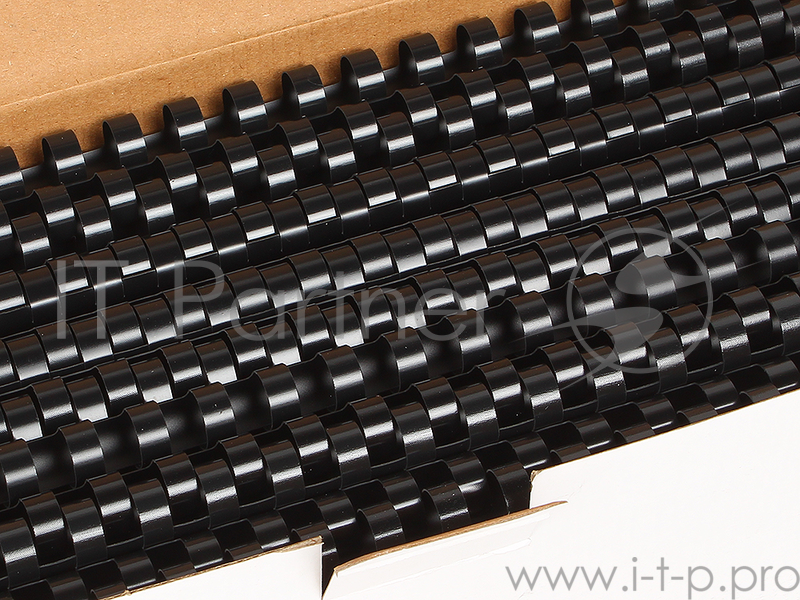 Пластиковые пружины для переплета 12 мм (на 56 - 80 листов) черные 100шт Fellowes (FS-53465)