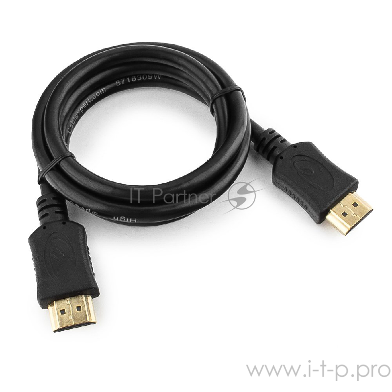 Кабель Кабель HDMI Gembird/Cablexpert , 1м, v1.4, 19M/19M, серия Light, черный, позол.разъемы, экран (CC-HDMI4L-1M)
