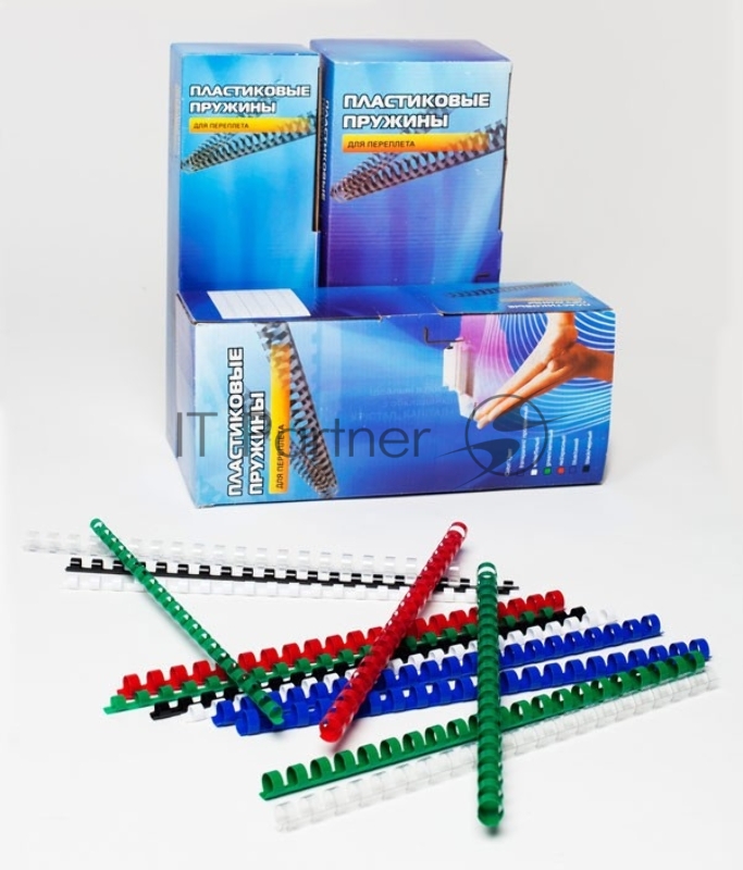 Пружины для переплета пластиковые Office Kit d=14мм 91-110лист A4 белый (100шт) BP2041